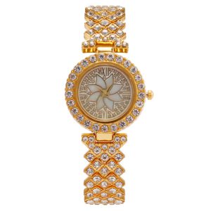 Fashionable rhinestone flower women's watch, bracelet, wristwatch, quartz